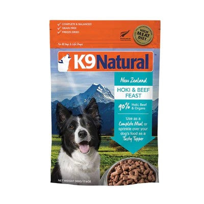 K9 Natural New Zealand Hoki & Beef Feast Freeze-Dried Dog Food