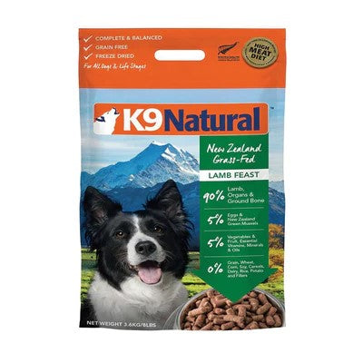 K9 Natural New Zealand Grass-Fed Lamb Feast Freeze-Dried Dog Food