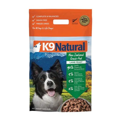 K9 Natural New Zealand Grass-Fed Lamb Feast Freeze-Dried Dog Food