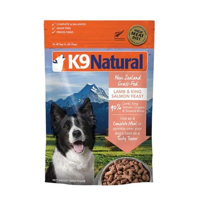K9 Natural New Zealand Grass-Fed Lamb & King Salmon Feast Freeze-Dried Dog Food