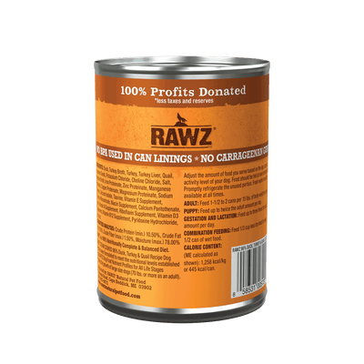 Rawz 96% Duck, Turkey & Quail Dog Food