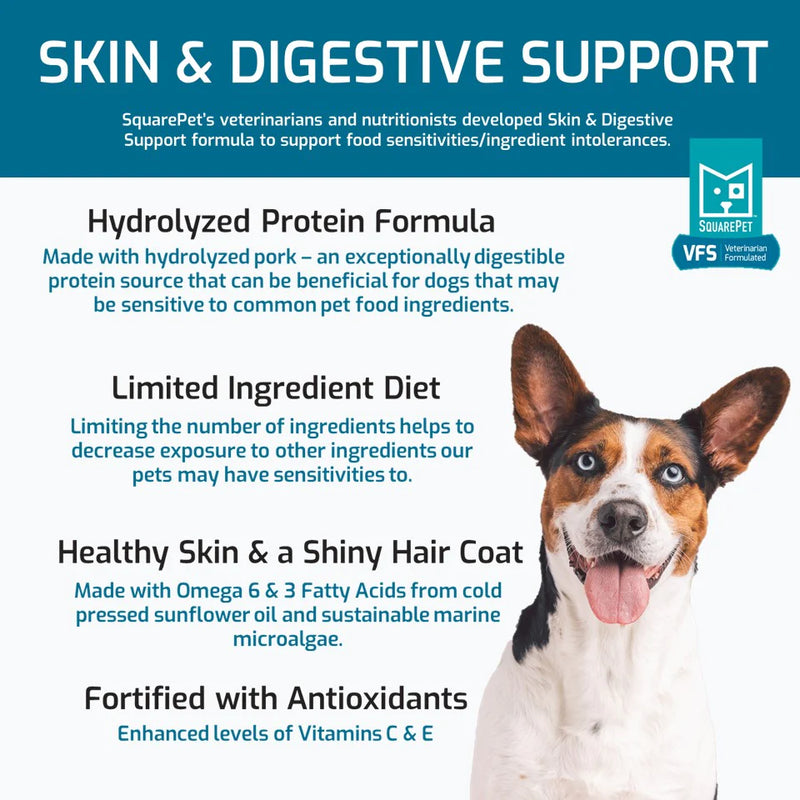 SquarePet VFS® Skin & Digestive Support Formula Natural Food for Dogs