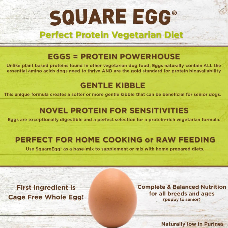 SquarePet Square Egg® Meat-Free Formula Natural Food for Dogs