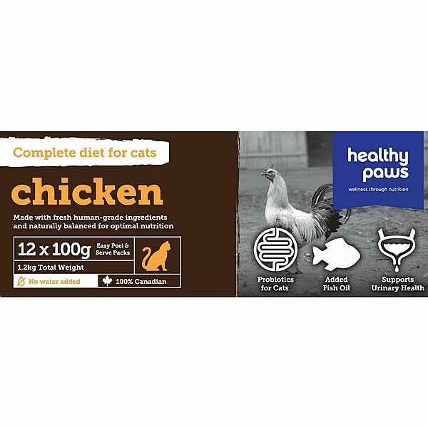 Healthy Paws Complete Chicken Dinner Raw Cat Food