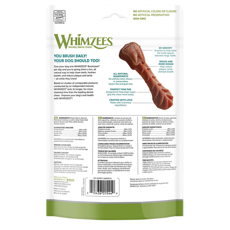 WHIMZEES® Brushzees® All Natural Daily Dental Treat for Dogs