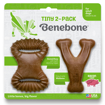 Benebone Tiny 2-Pack Bacon