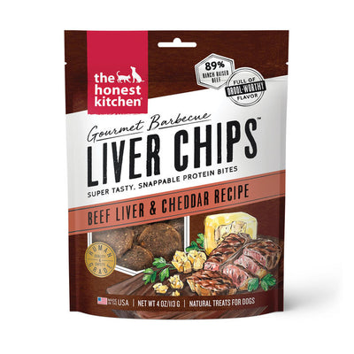 The Honest Kitchen Gourmet BBQ Liver Chips - Beef Liver & Cheddar Dog Treats