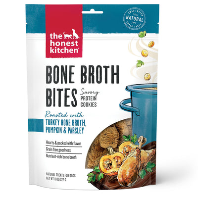 The Honest Kitchen Bone Broth Bites - Roasted with Turkey Bone Broth & Pumpkin Dog Treats