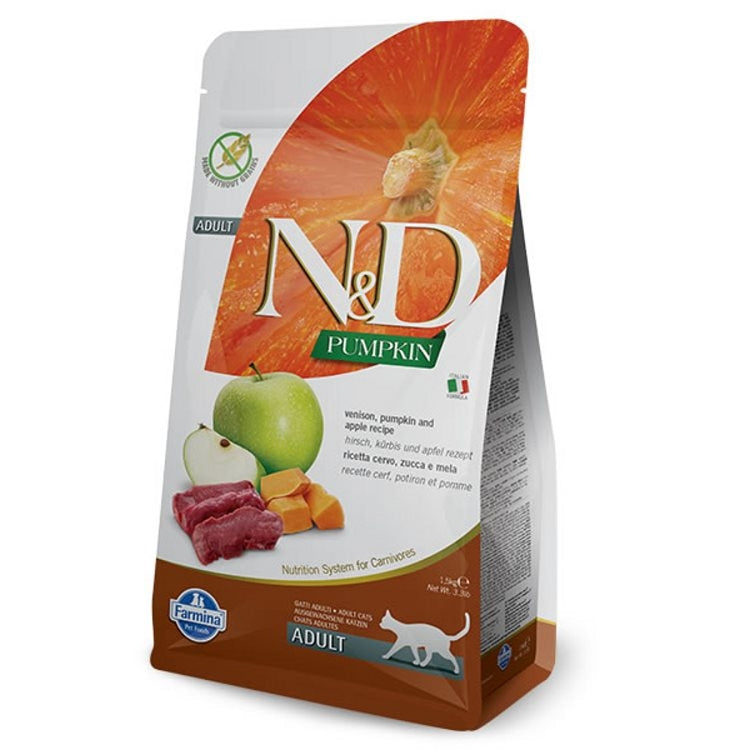 Farmina N&D Pumpkin Grain Free Venison & Apple Adult Feline Formula