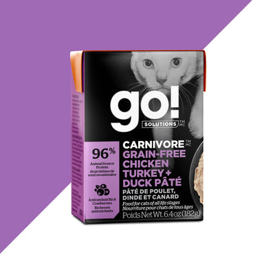 Go! Carnivore Grain Free Chicken, Turkey + Duck Pâté for Cats