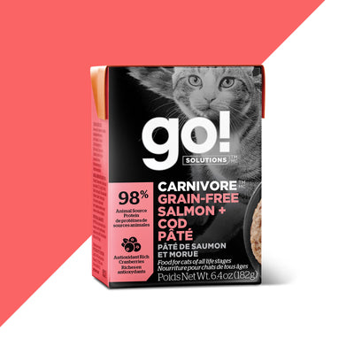 Go! Carnivore Grain Free Salmon + Cod Pâté for Cats
