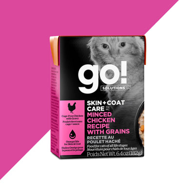 Go! SKIN & COAT Minced Chicken Recipe with Grains for Cats