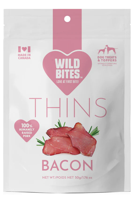 Wild Bites Bacon Thins Treat 50g