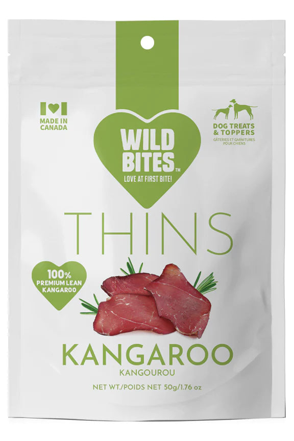 Wild Bites Kangaroo Thins Treat 50g