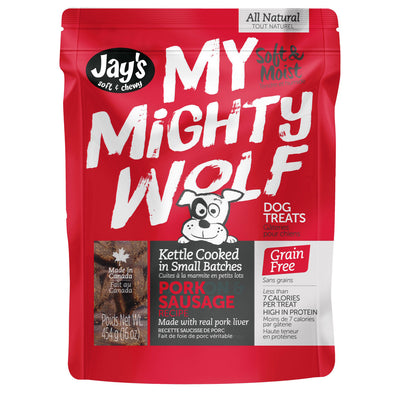 Jay's My Mighty Wolf Soft & Moist Pork Sausage Recipe Dog Treats