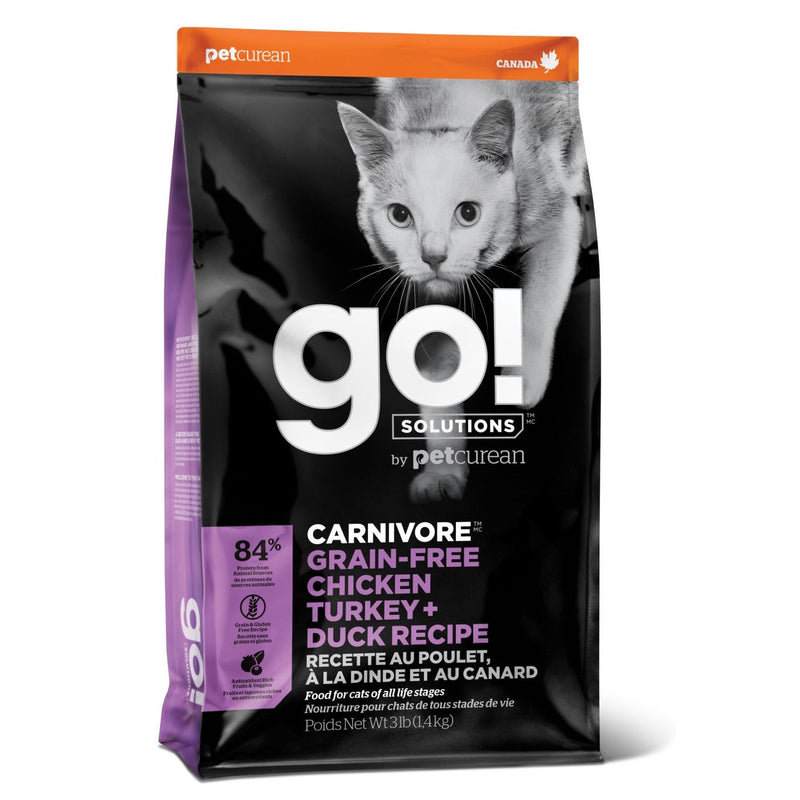 Go! CARNIVORE Grain Free Chicken, Turkey + Duck Recipe for Cats