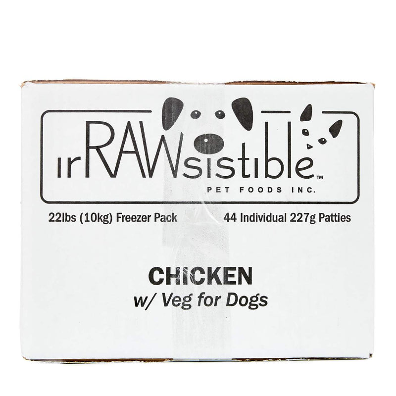 irRAWsistible Raw Bone-In Chicken Patties for Dogs