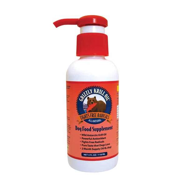 Grizzly Krill Oil Liquid Anti-Oxidant Product for Dogs & Cats
