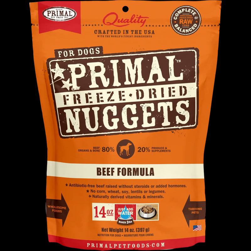 Primal Freeze-Dried Beef Nuggets for Dogs 14oz