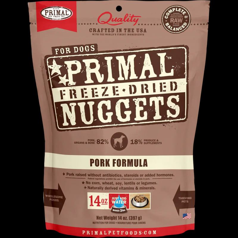 Primal Freeze-Dried Pork Nuggets for Dogs