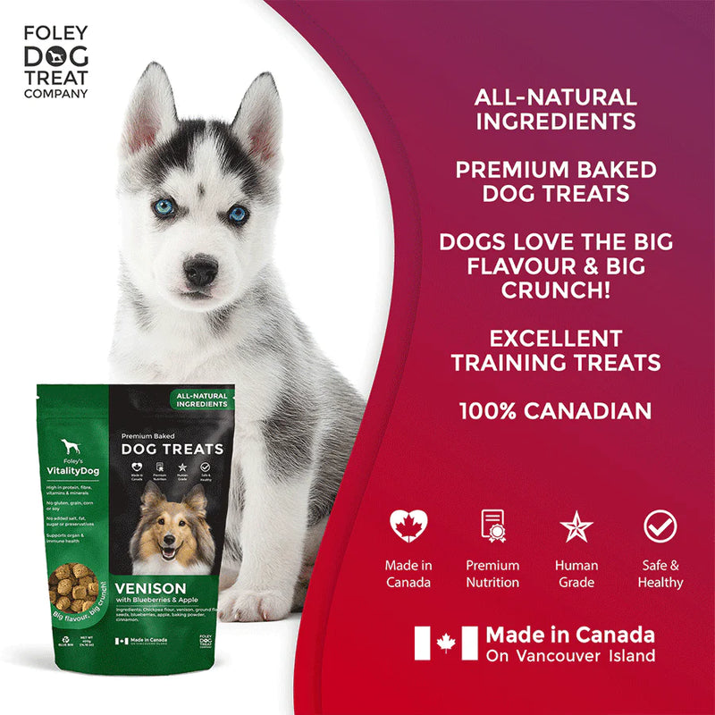 Vitality Venison with Blueberry & Apple Grain Free Dog Treats