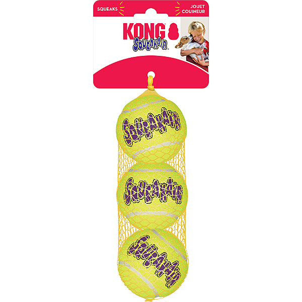 Kong Air Kong Squeaker Tennis 3/Pk