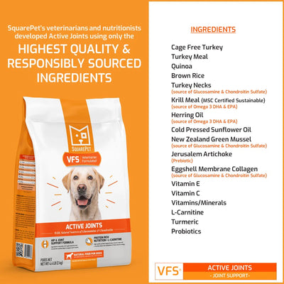 SquarePet VFS® Active Joints Formula Natural Food for Dogs