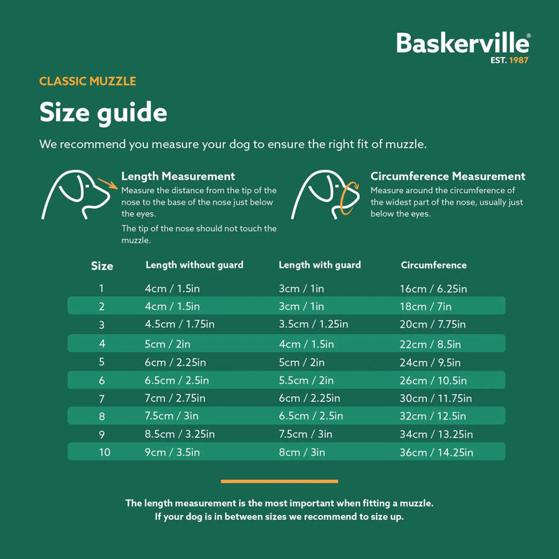 Company of Animals Baskerville Classic Basket Muzzle