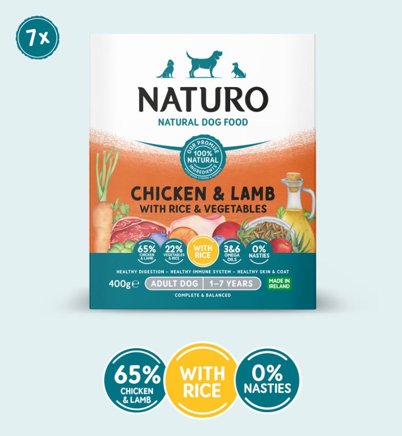 Naturo Dog Chicken & Lamb /w Rice & Vegetable for Dogs