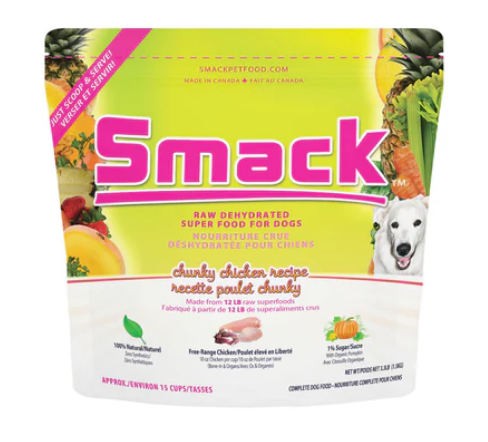 Smack Raw Dehydrated Chunky Chicken Recipe for Dogs