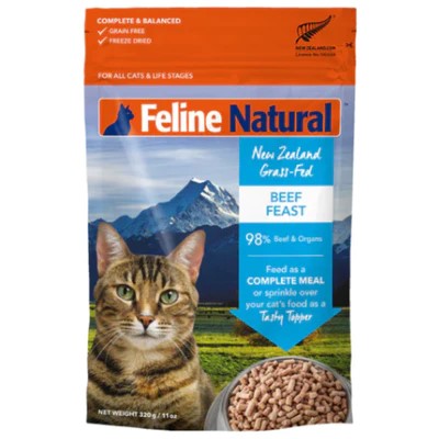 Feline Natural New Zealand Grass-Fed Beef Feast Freeze-Dried Cat Food