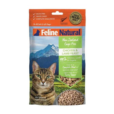 Feline Natural New Zealand Cage-Free Chicken & Lamb Freeze-Dried Cat Food