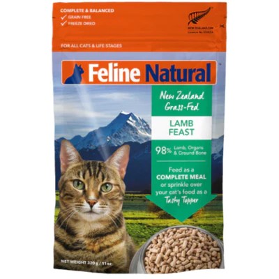 Feline Natural New Zealand Grass-Fed Lamb Feast Freeze-Dried Cat Food