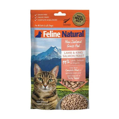 Feline Natural New Zealand Grass-Fed Lamb & King Salmon Feast Freeze-Dried Cat Food