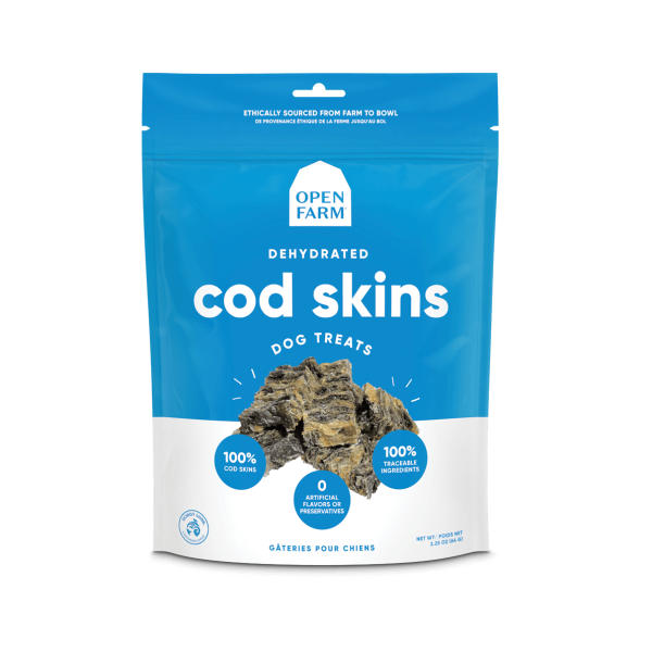 Open Farm Dog Treats Dehydrated Cod Skins