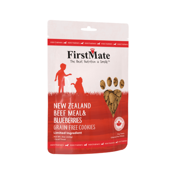 FirstMate LID Cookies Beef & Blueberries MINI Dog Treats