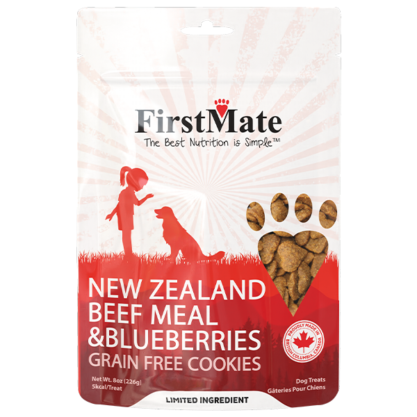 FirstMate LID Cookies Beef & Blueberries Dog Treats