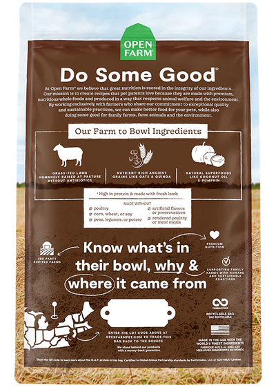 Open Farm Pasture-Raised Lamb & Ancient Grains Dry Dog Food