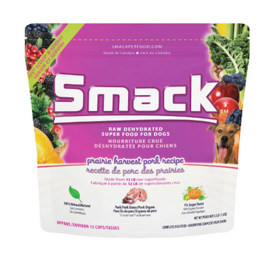 Smack Raw Dehydrated Prairie Harvest Pork Super Food for Dogs