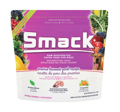 Smack Raw Dehydrated Prairie Harvest Pork Super Food for Dogs