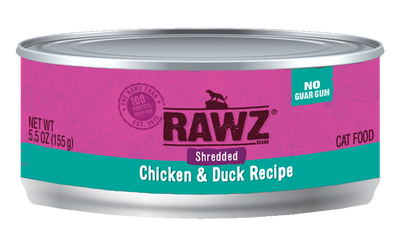 Rawz Shredded Chicken & Duck Cat Food Recipe