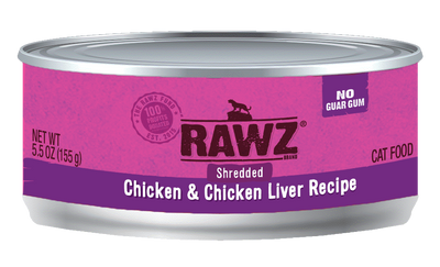 Rawz Shredded Chicken & Chicken Liver Cat Food Recipe