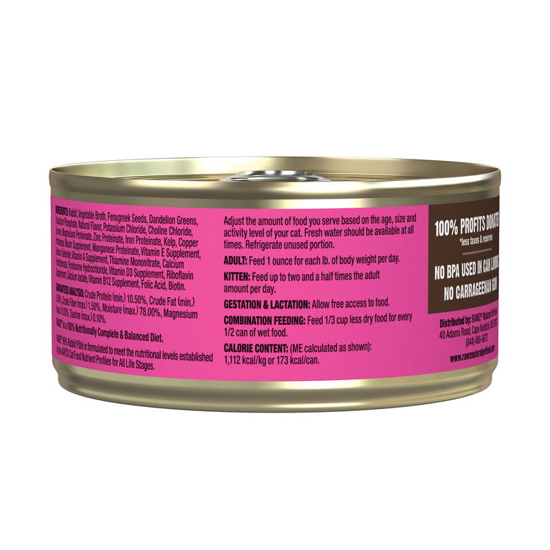 Rawz 96% Rabbit & Pate Cat Food