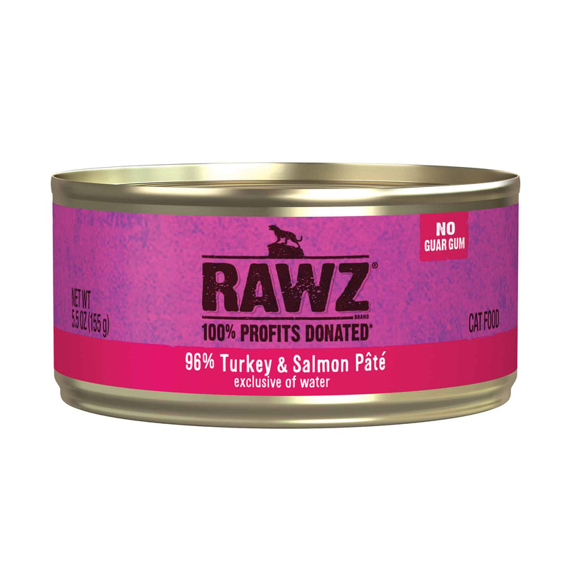 Rawz 96% Turkey & Salmon Pate Cat Food