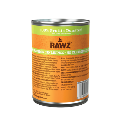 Rawz 96% Duck & Duck Liver Dog Food