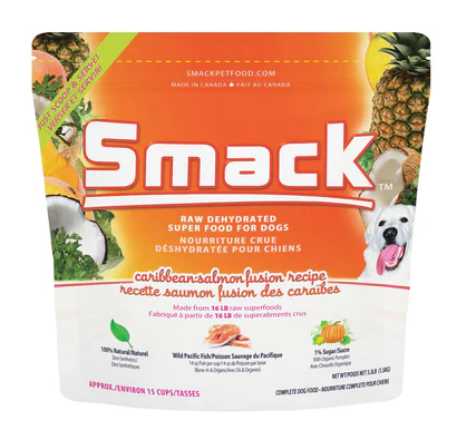 Smack Raw Dehydrated Caribbean-Salmon Fusion Recipe for Dogs