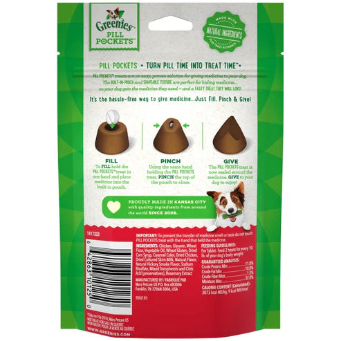 GREENIES™ PILL POCKETS™ Treats for Dogs Hickory Smoke Flavor Tablet