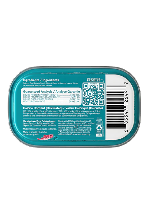 Open Farm Tin Cat Topper Salmon & Cod