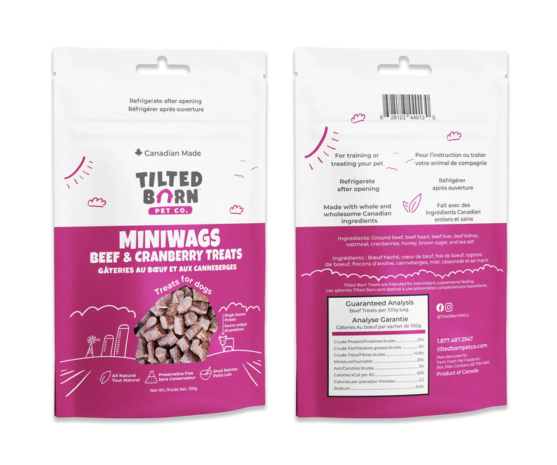 Tilted Barn MINIWAGS Beef & Cranberry Treats