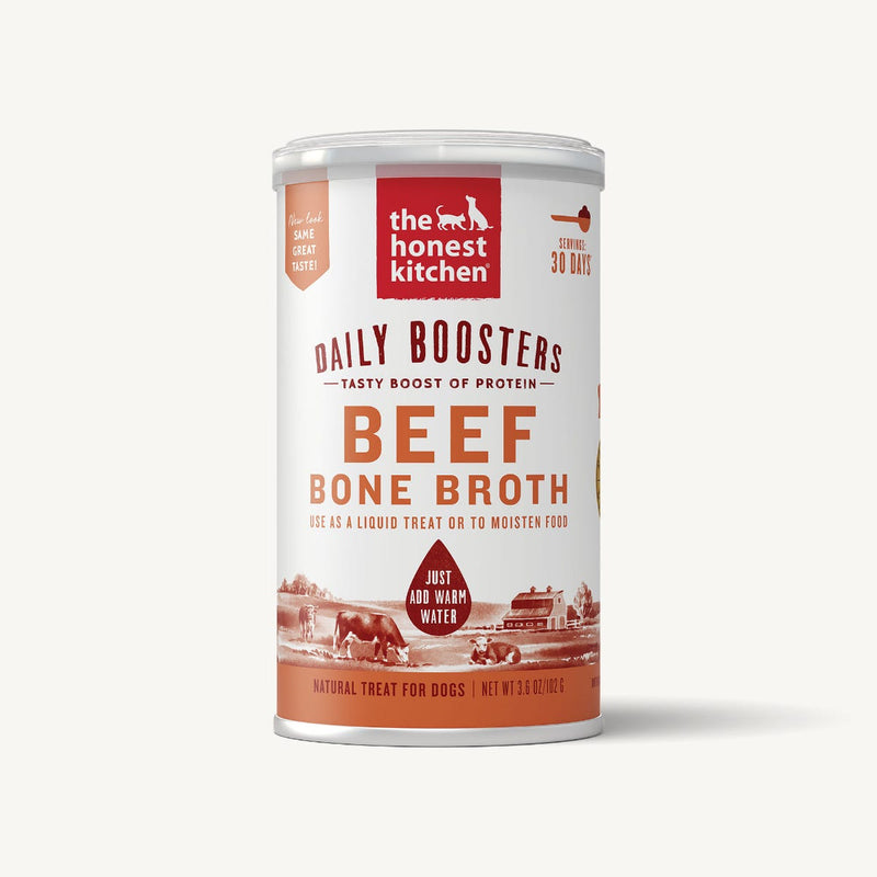 The Honest Kitchen Daily Boosters Instant Bone Broth - Beef & Turmeric for Dogs